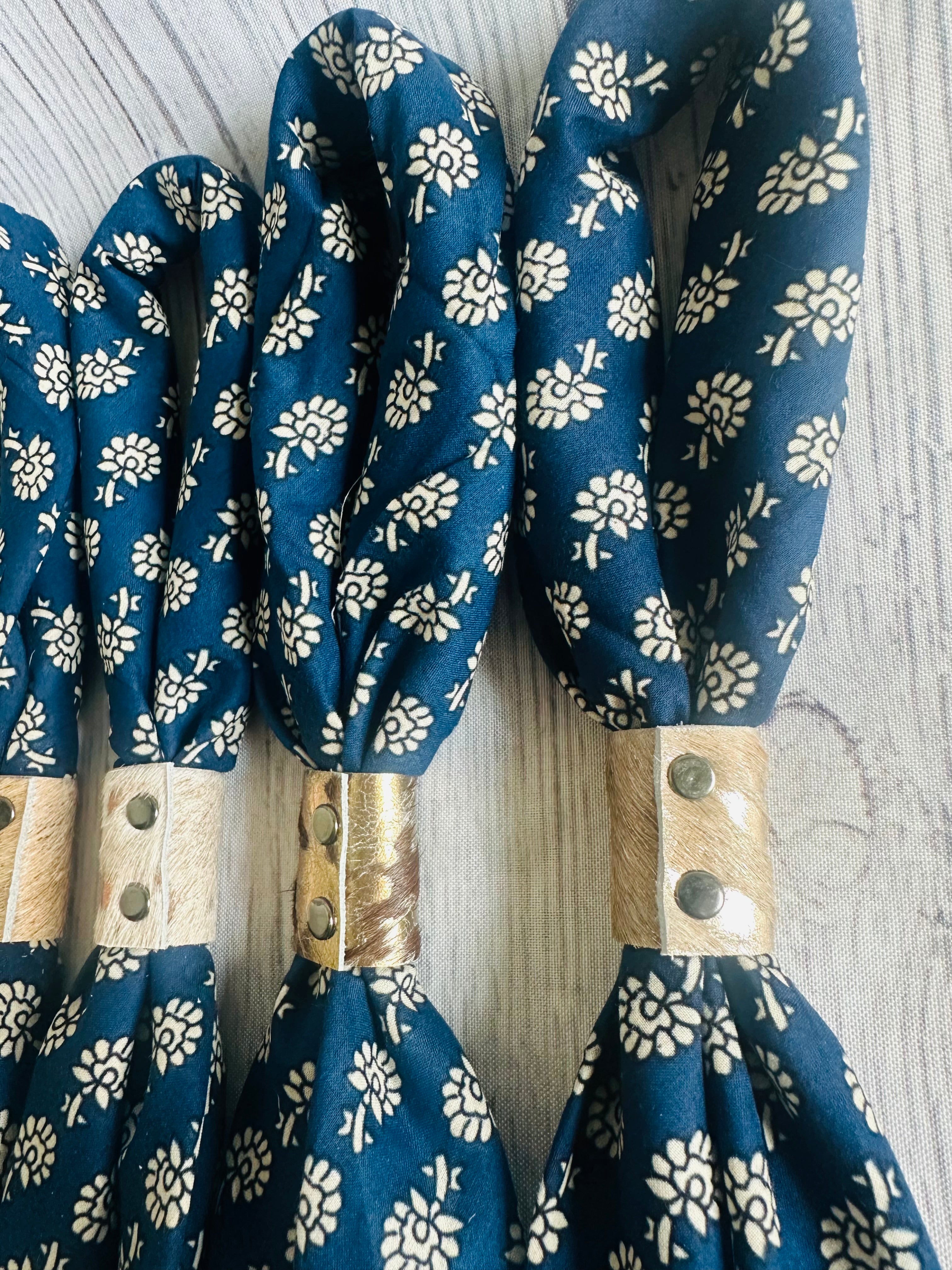 5- Blue Floral Bandanas