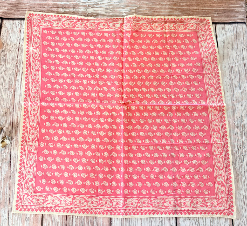 5- Pink Floral Bandanas
