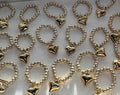 Gold Heart Bandana Charm