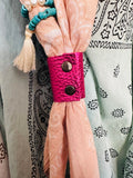 5- Hot Pink Bandana Slides