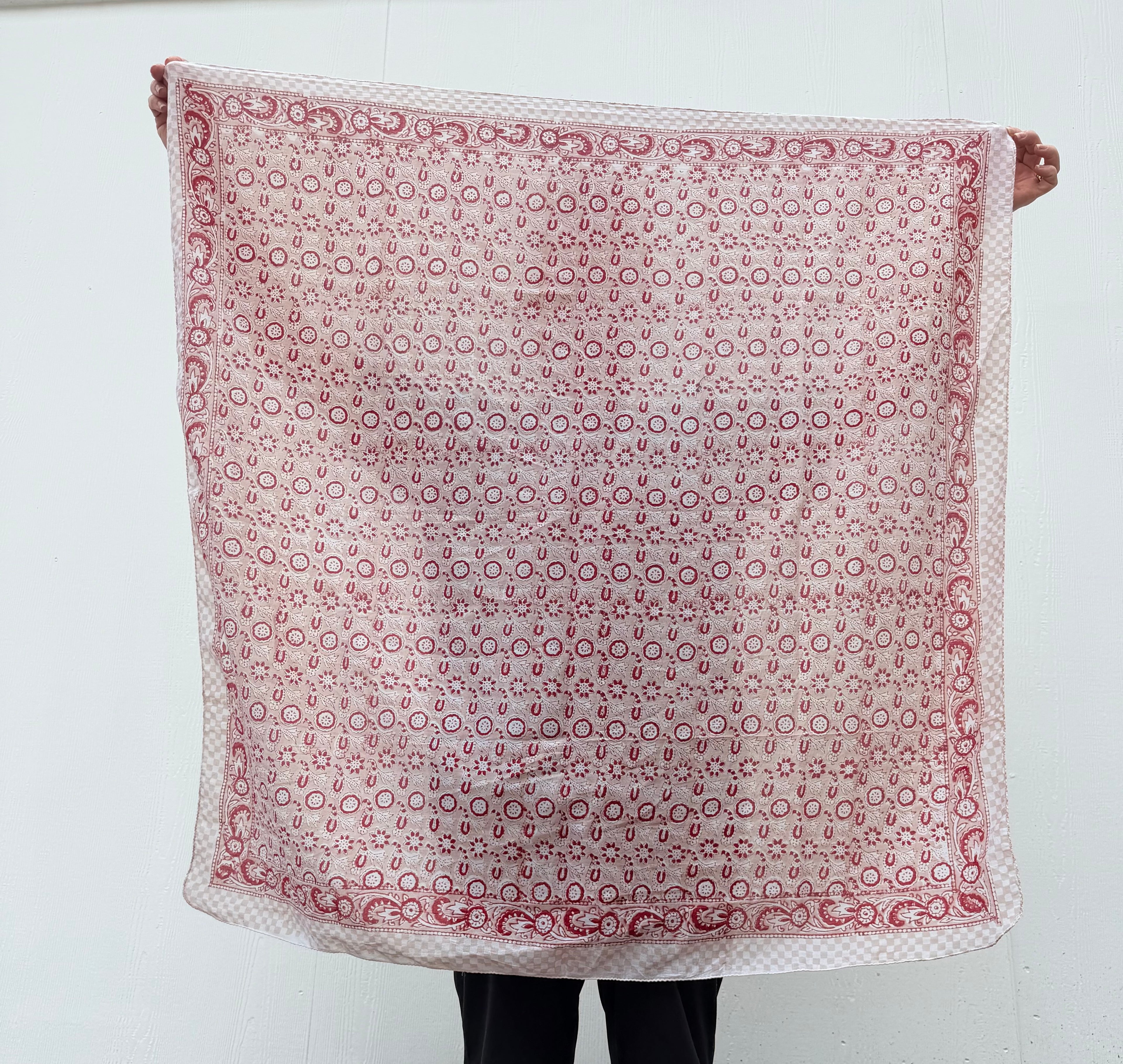 XL Cotton Bandana - Maroon Floral