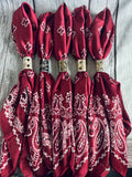 Maroon Paisley Wild Rags