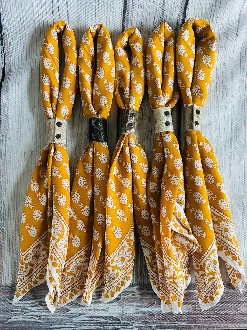 5- Yellow Floral Bandanas