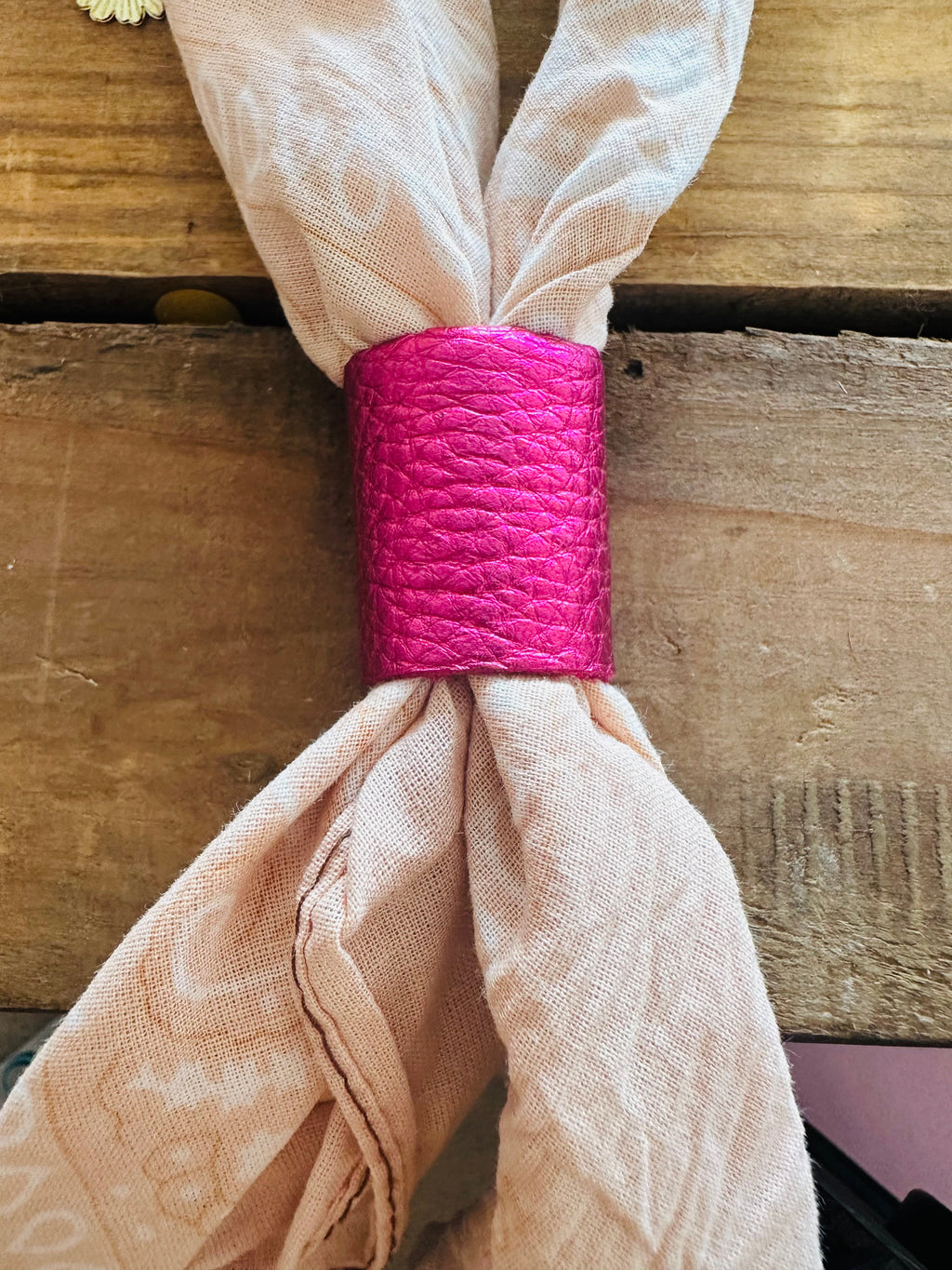 5- Hot Pink Bandana Slides