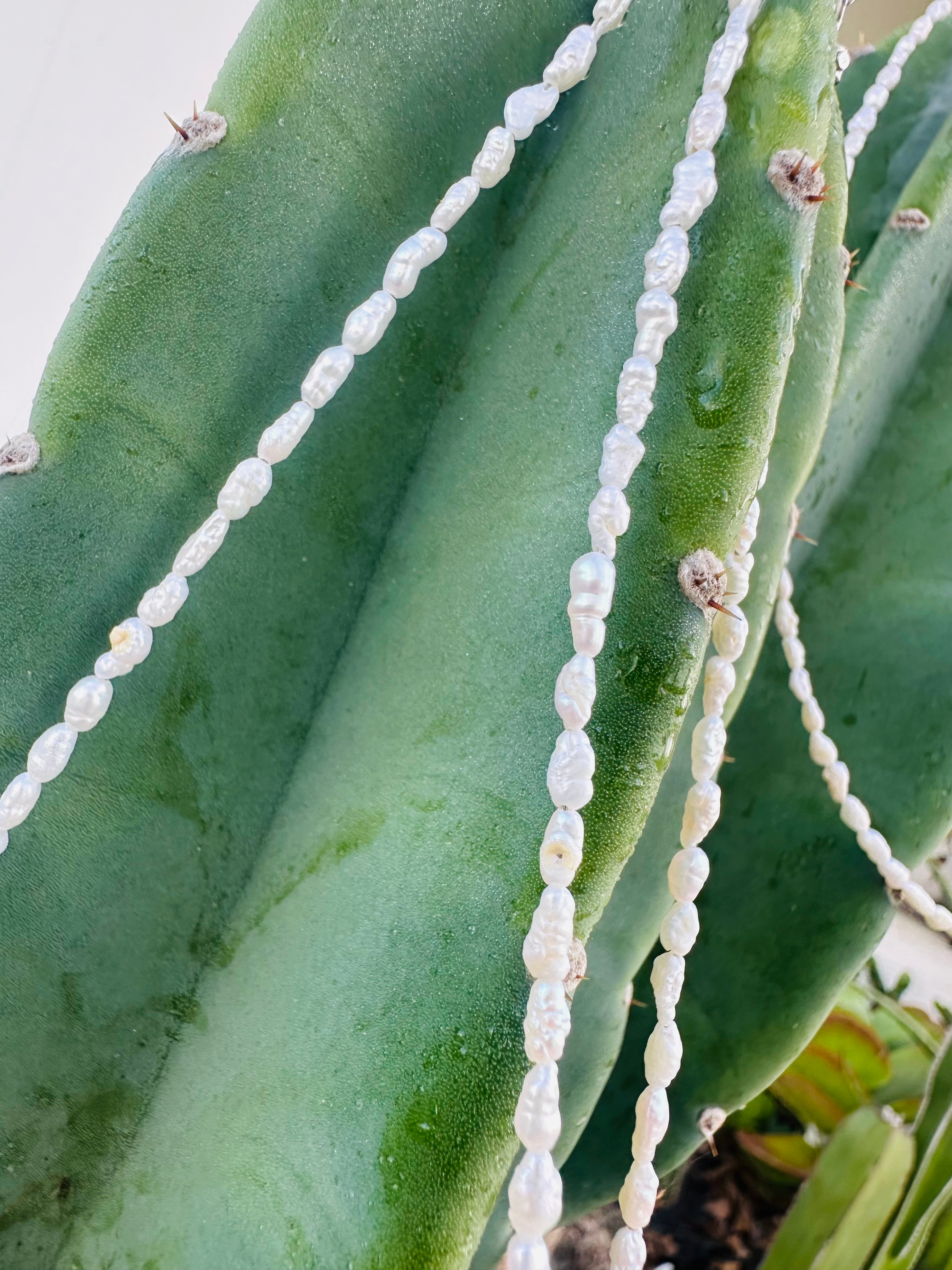 Tiny Keshi Ivory Pearl Necklace