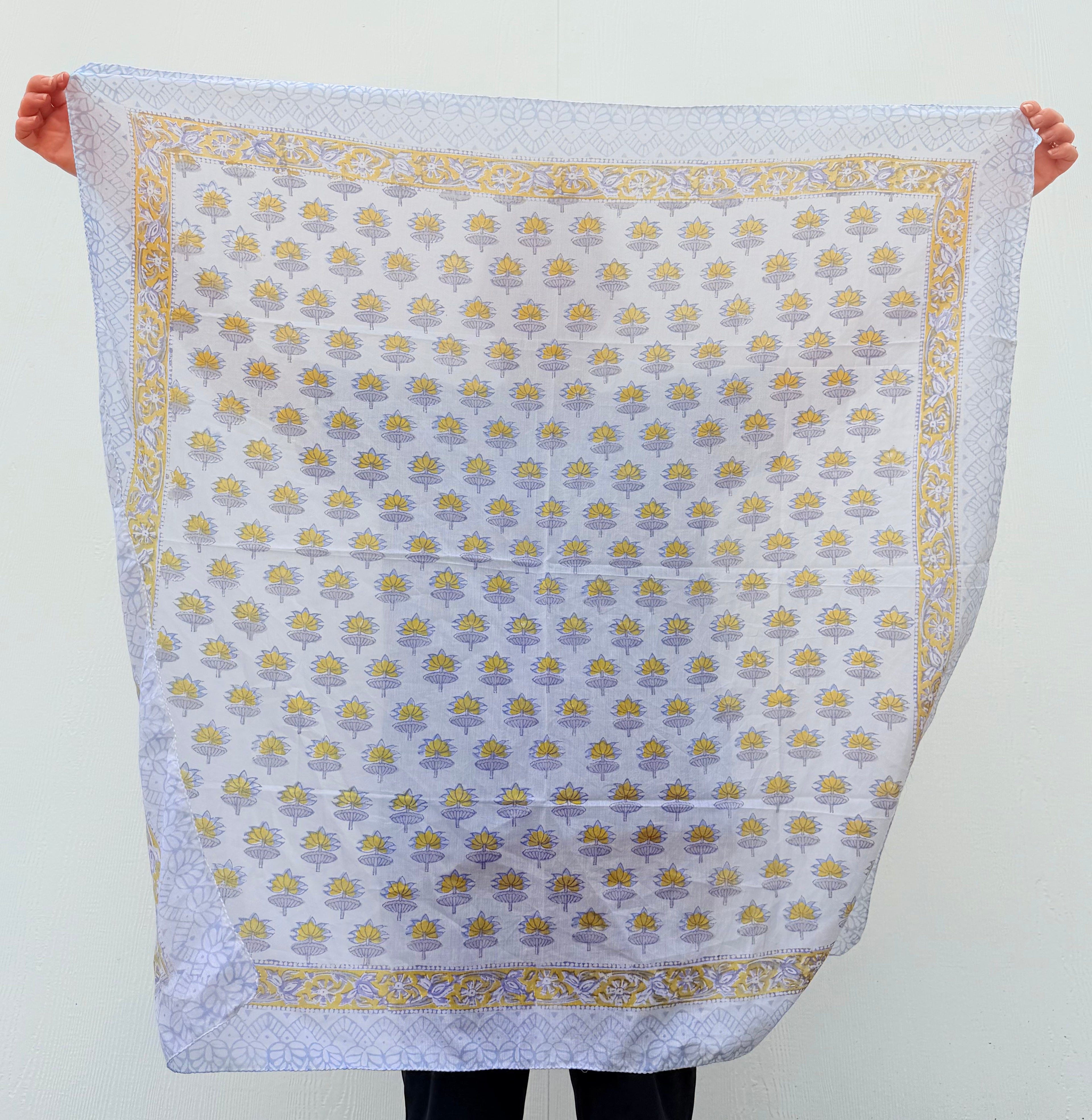 XL Cotton Bandana - Neutral Floral