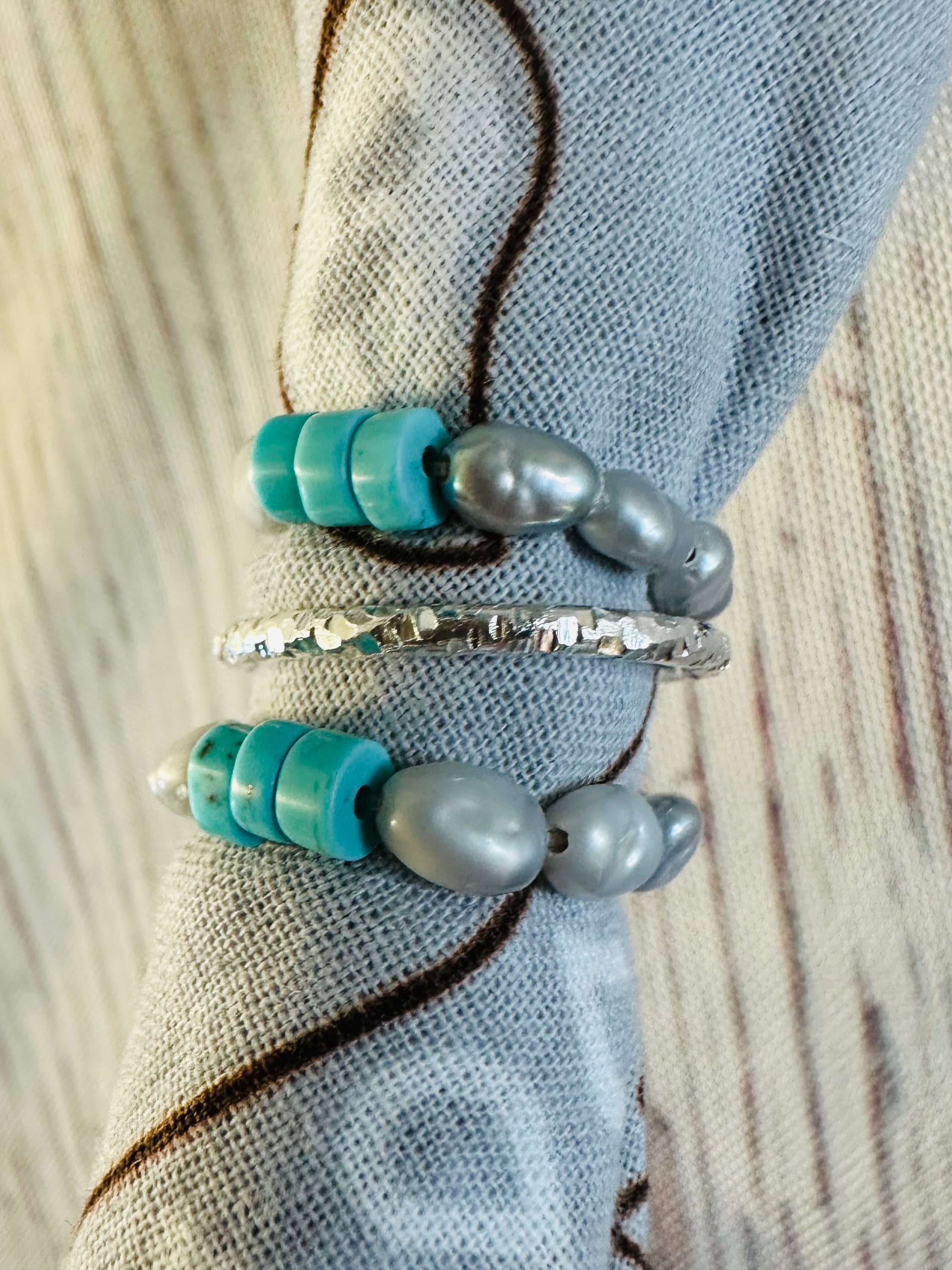 Silver & Turquoise Bandana Charm