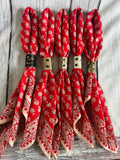 5- Red Floral Bandanas
