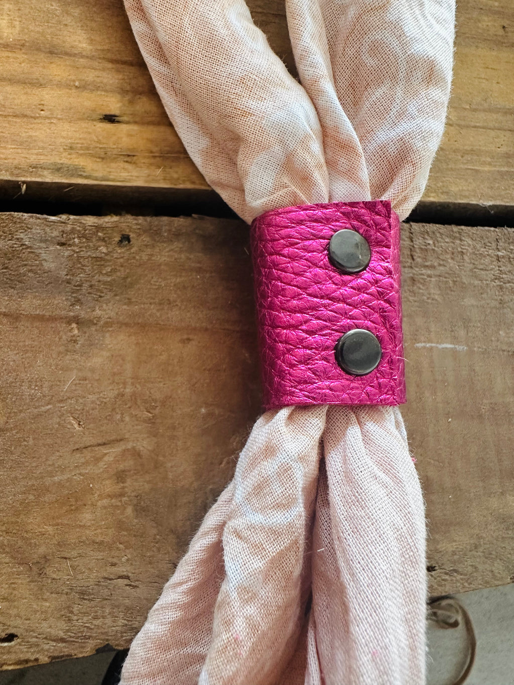 5- Hot Pink Bandana Slides