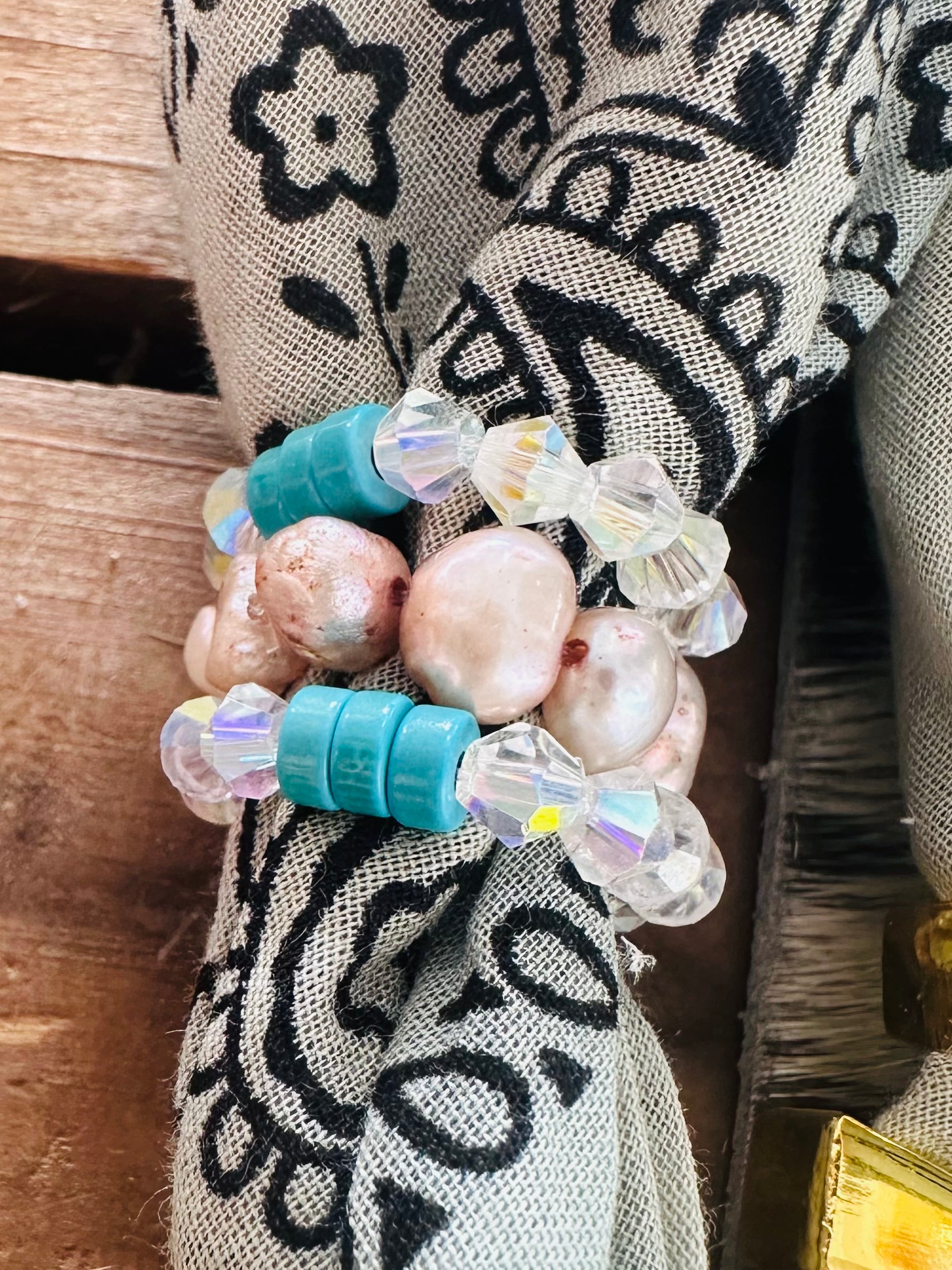Crystal Turquoise Bandana Charm