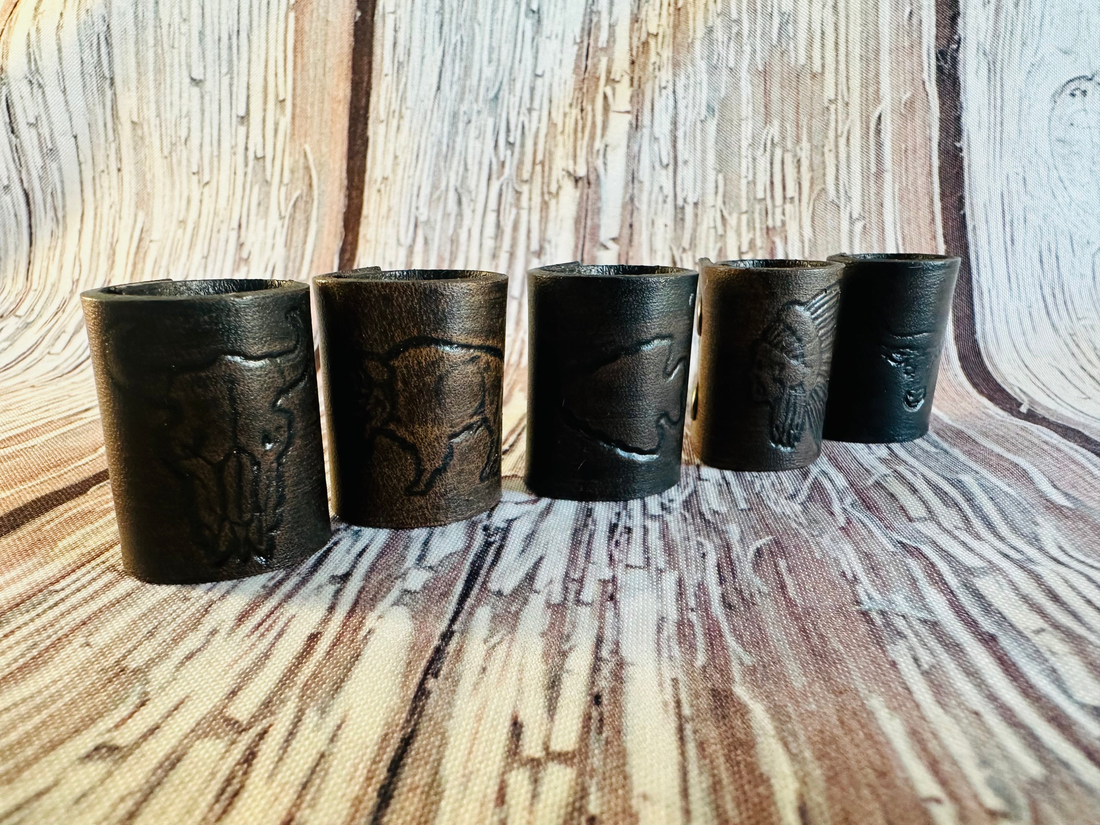 5 Stamped Leather Bandana Slide