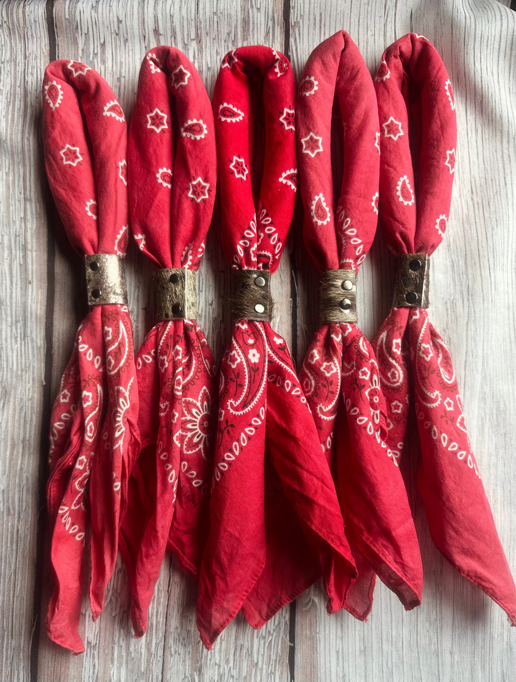 5- Cherry Red Bandanas