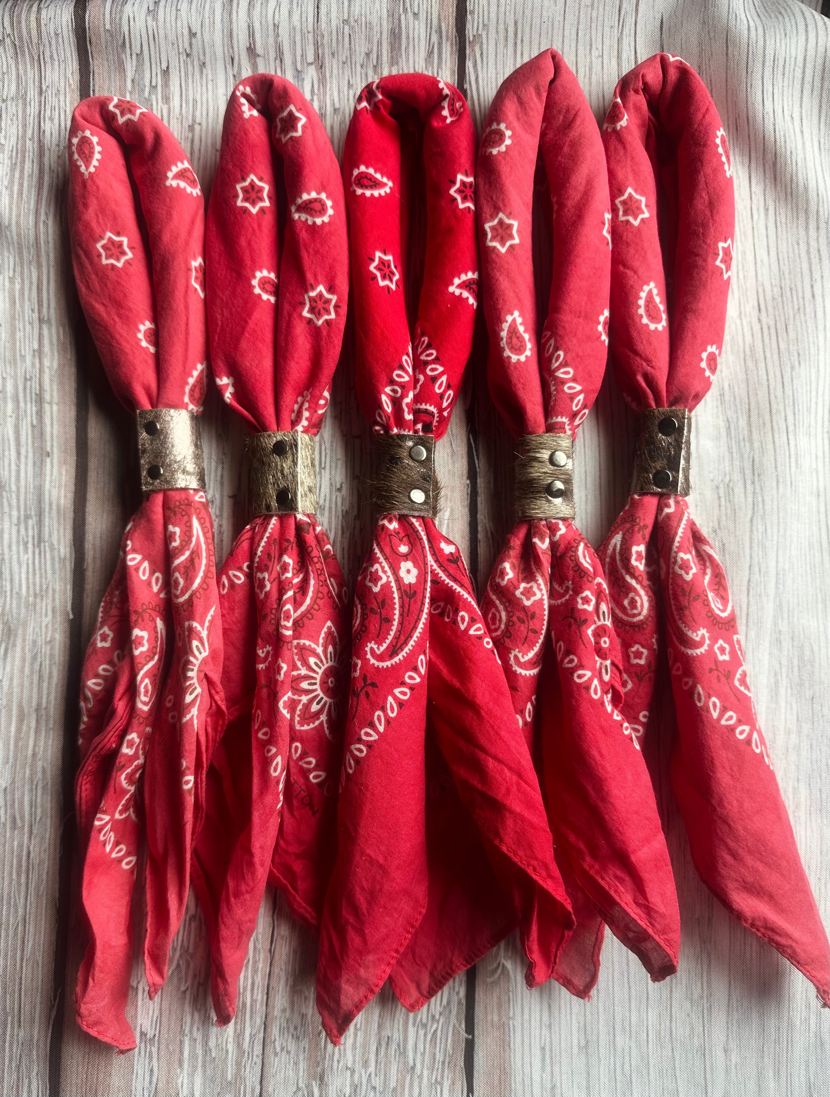 5- Cherry Red Bandanas