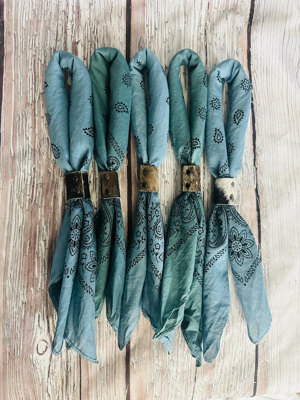 5- Teal Bandanas