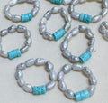 Silver & Turquoise Bandana Charm