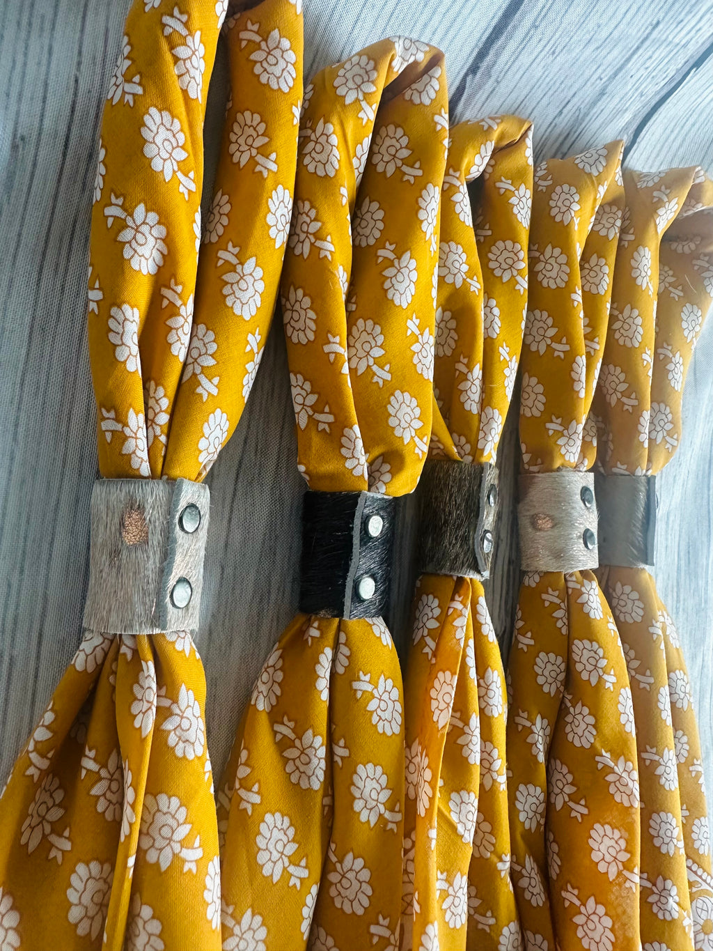 5- Yellow Floral Bandanas