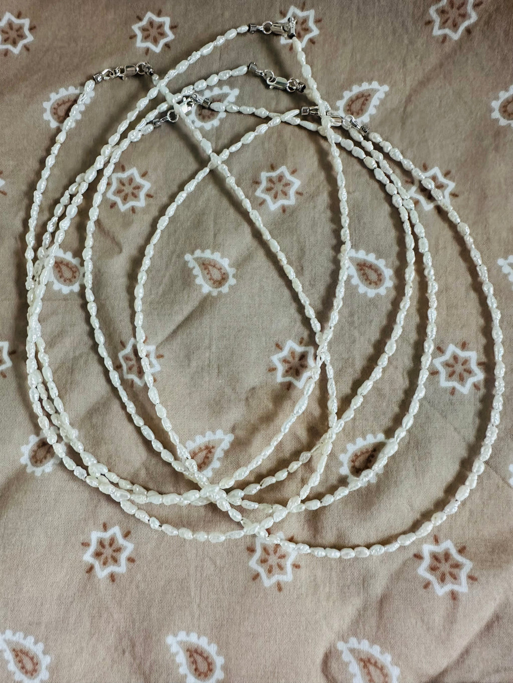 Tiny Keshi Ivory Pearl Necklace
