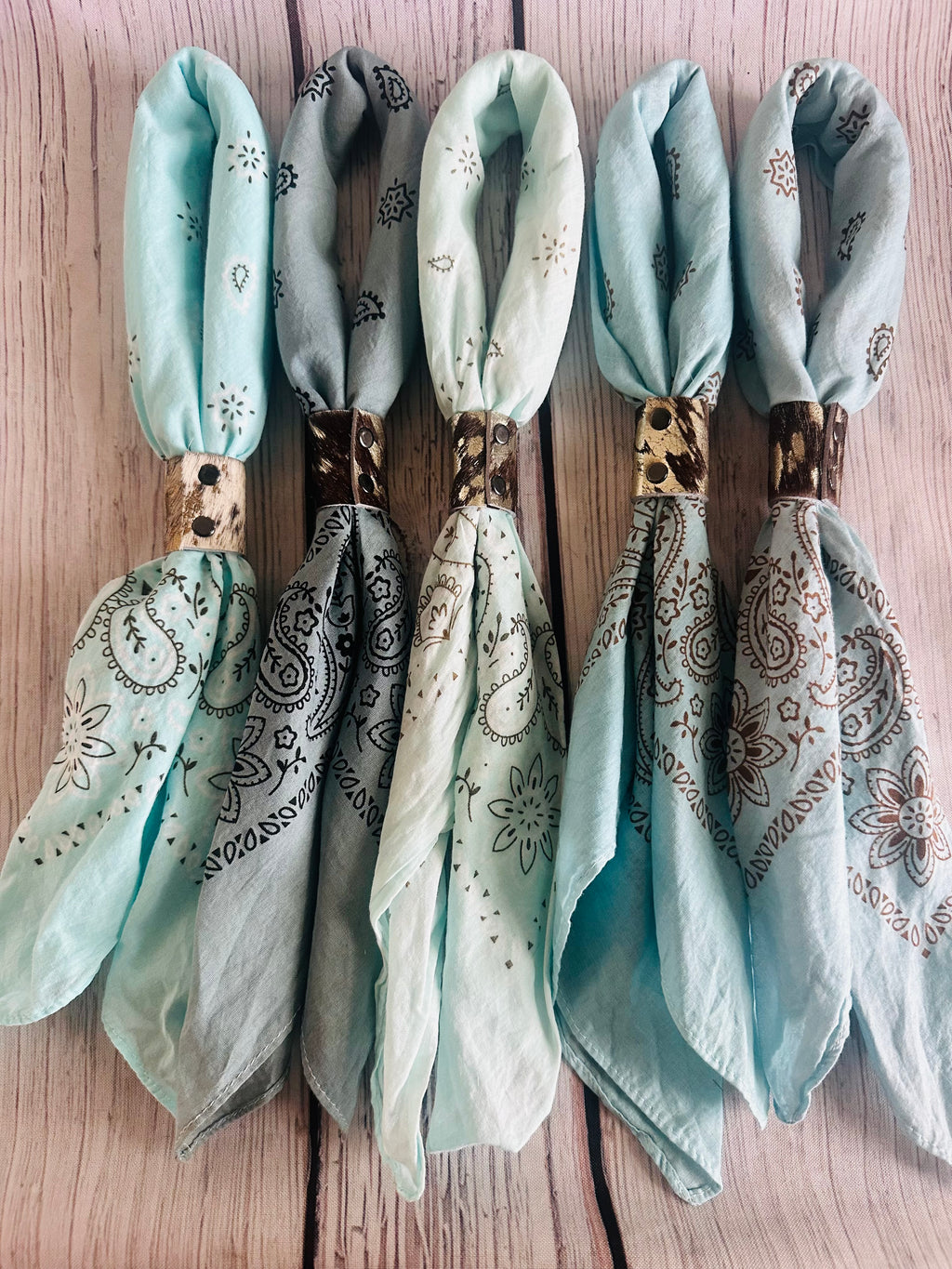 5- Cowboy Blue Bandanas