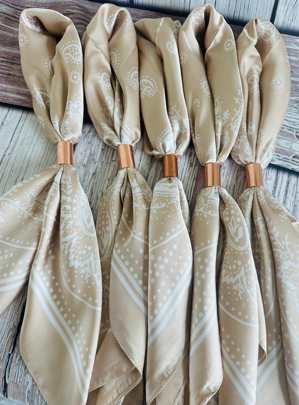 Champagne Paisley Wild Rags