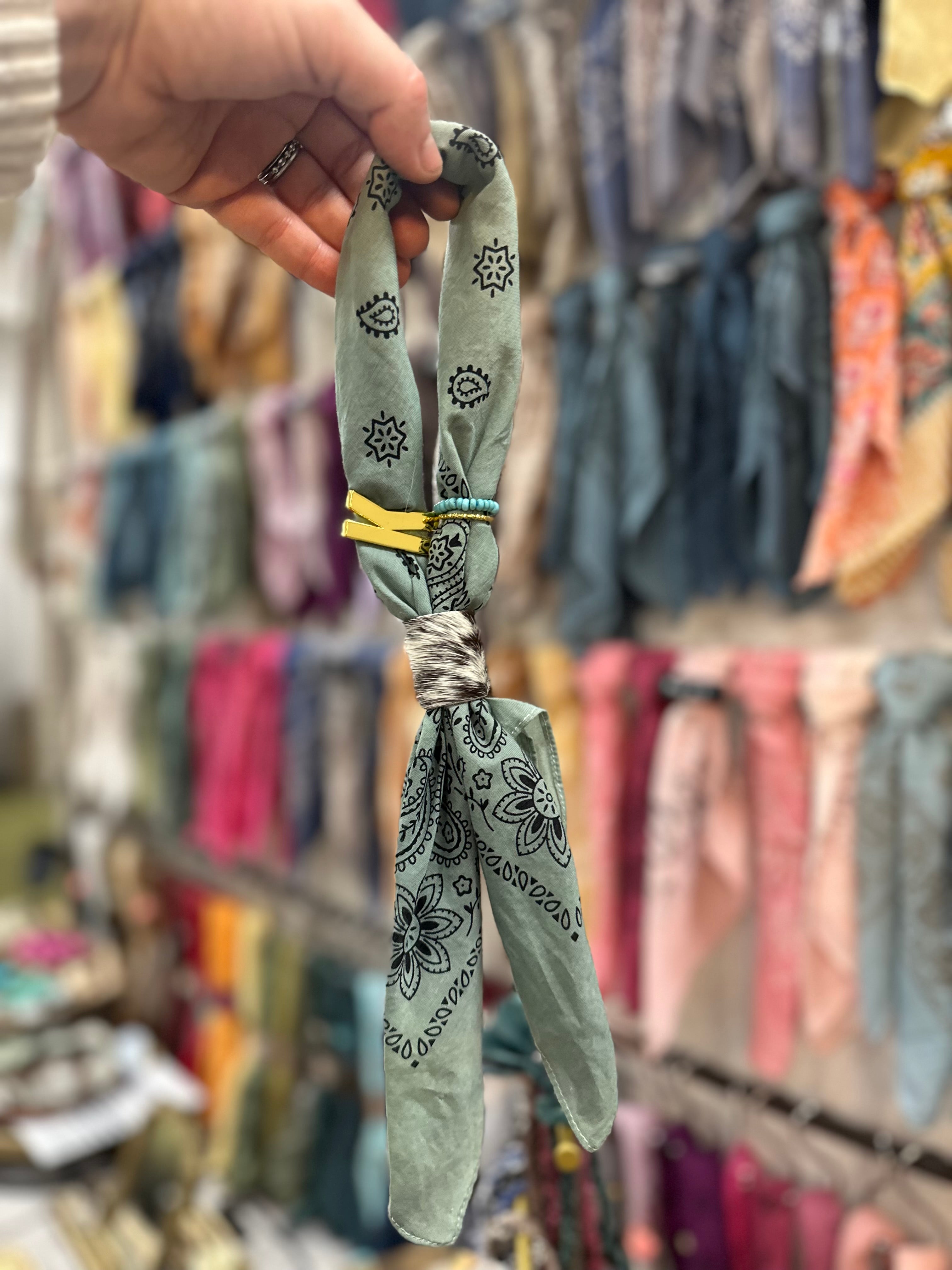 Turquoise Rondelle Bandana Charm