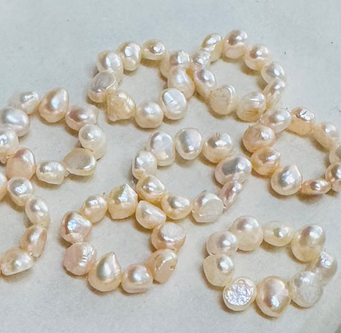 Peach Pearl Bandana Charm