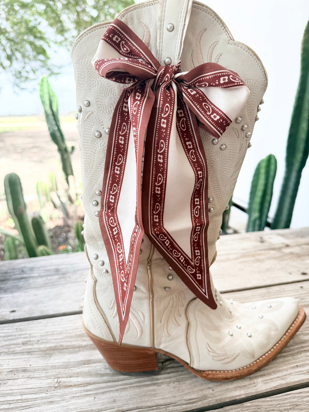 Boot Twilly- Maroon Paisley