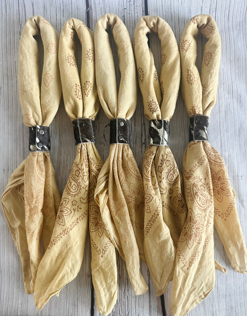 5 Mustard Bandanas