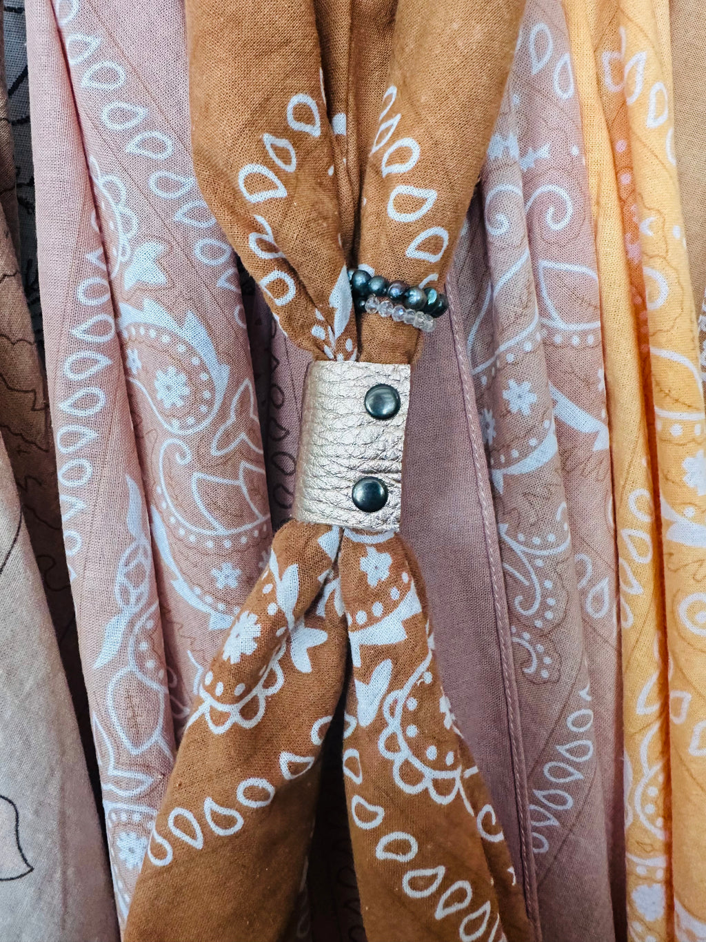 5- Rose Gold Bandana Slides