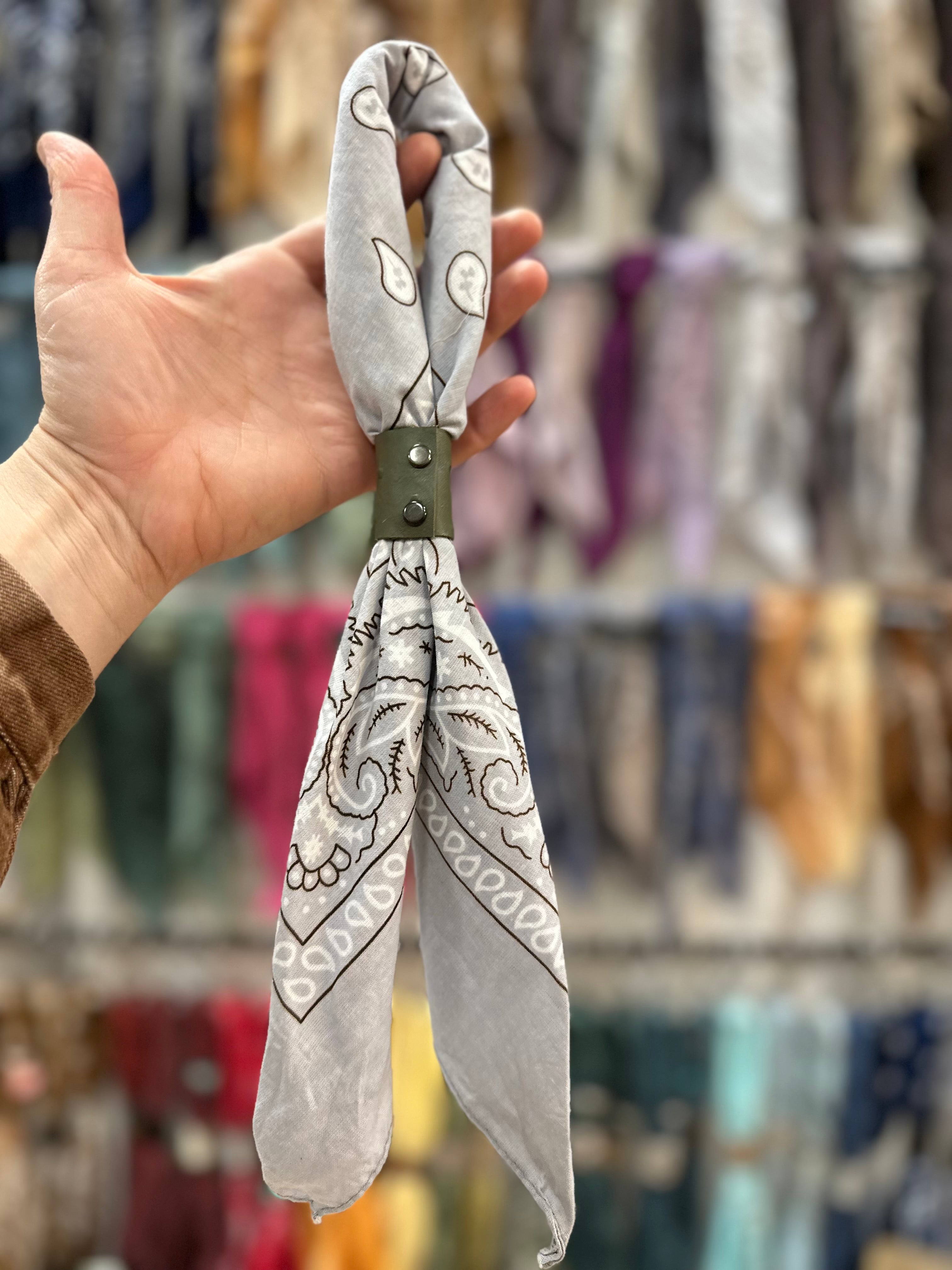 5- Classic Grey Bandanas