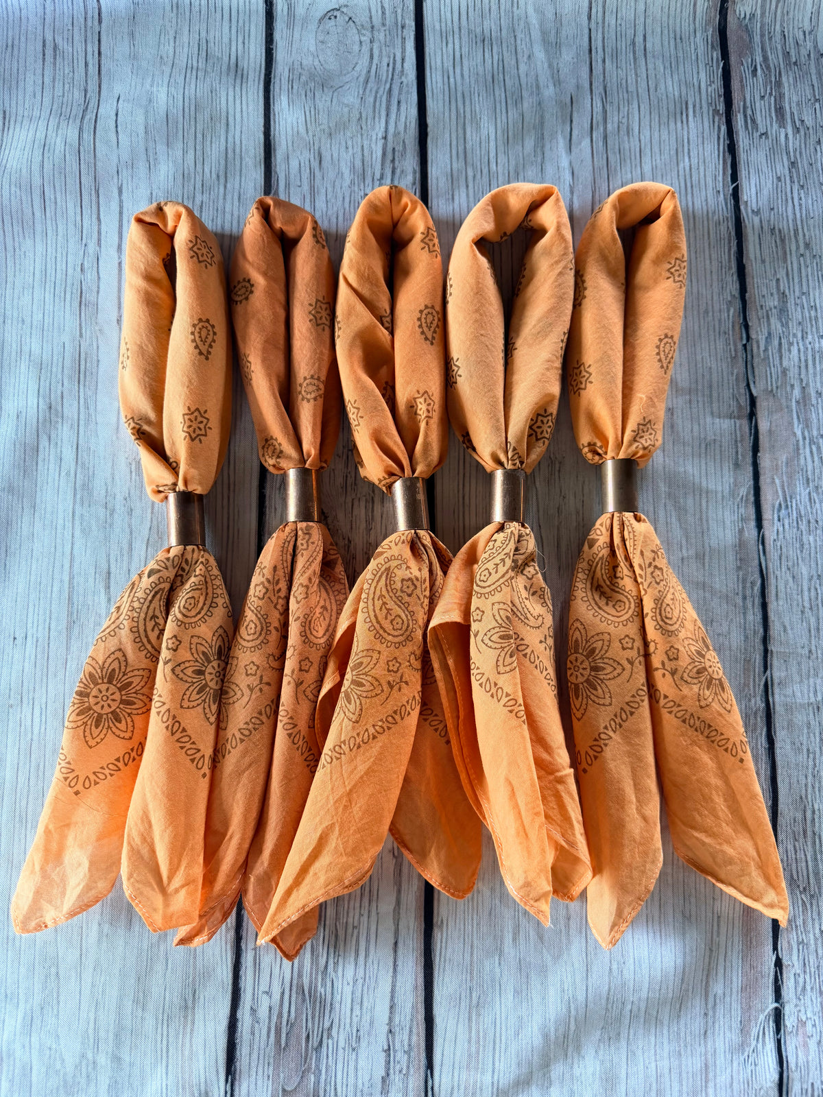 5- Sunset Orange Bandanas