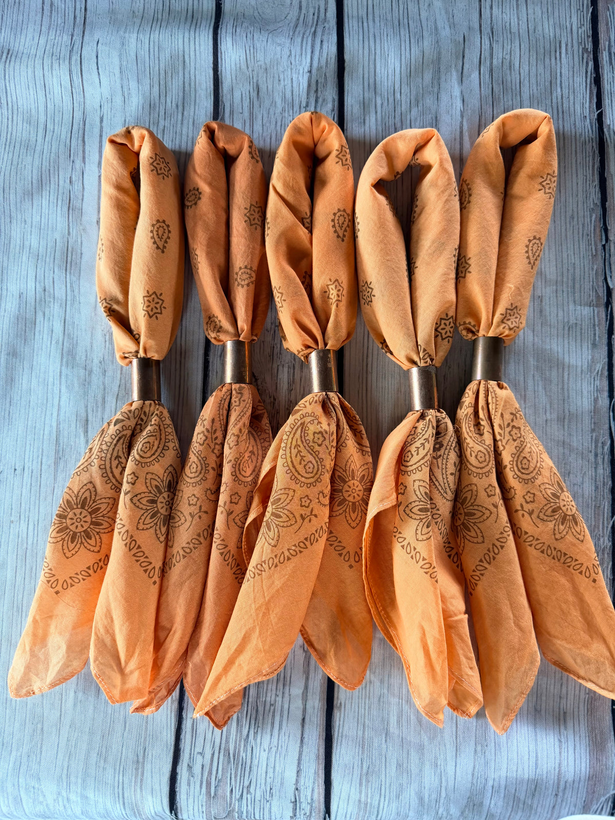 5- Sunset Orange Bandanas