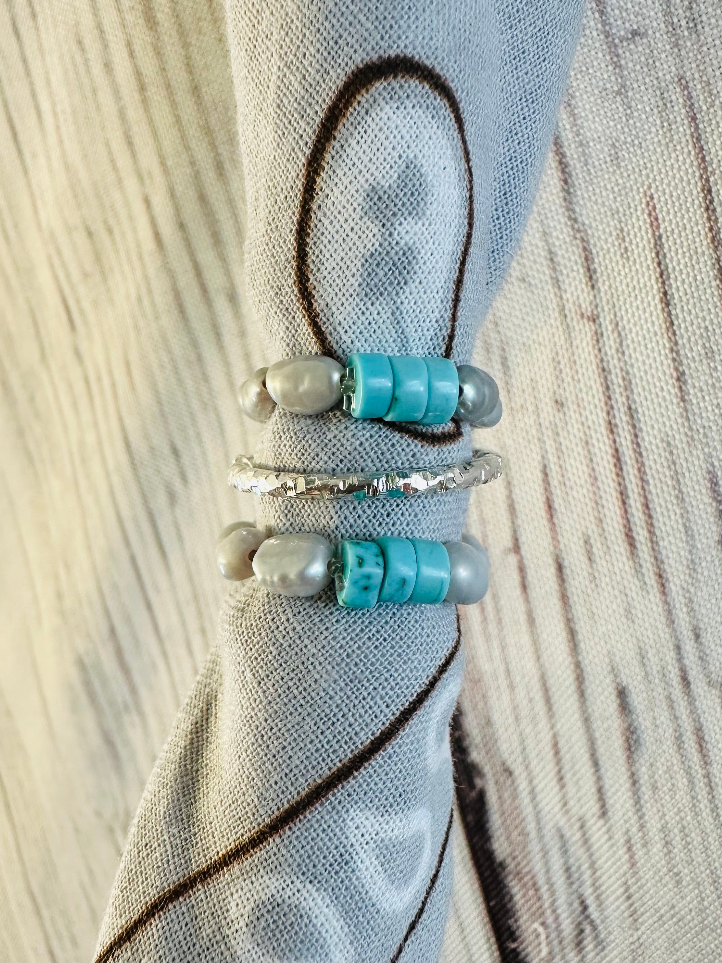 Silver & Turquoise Bandana Charm