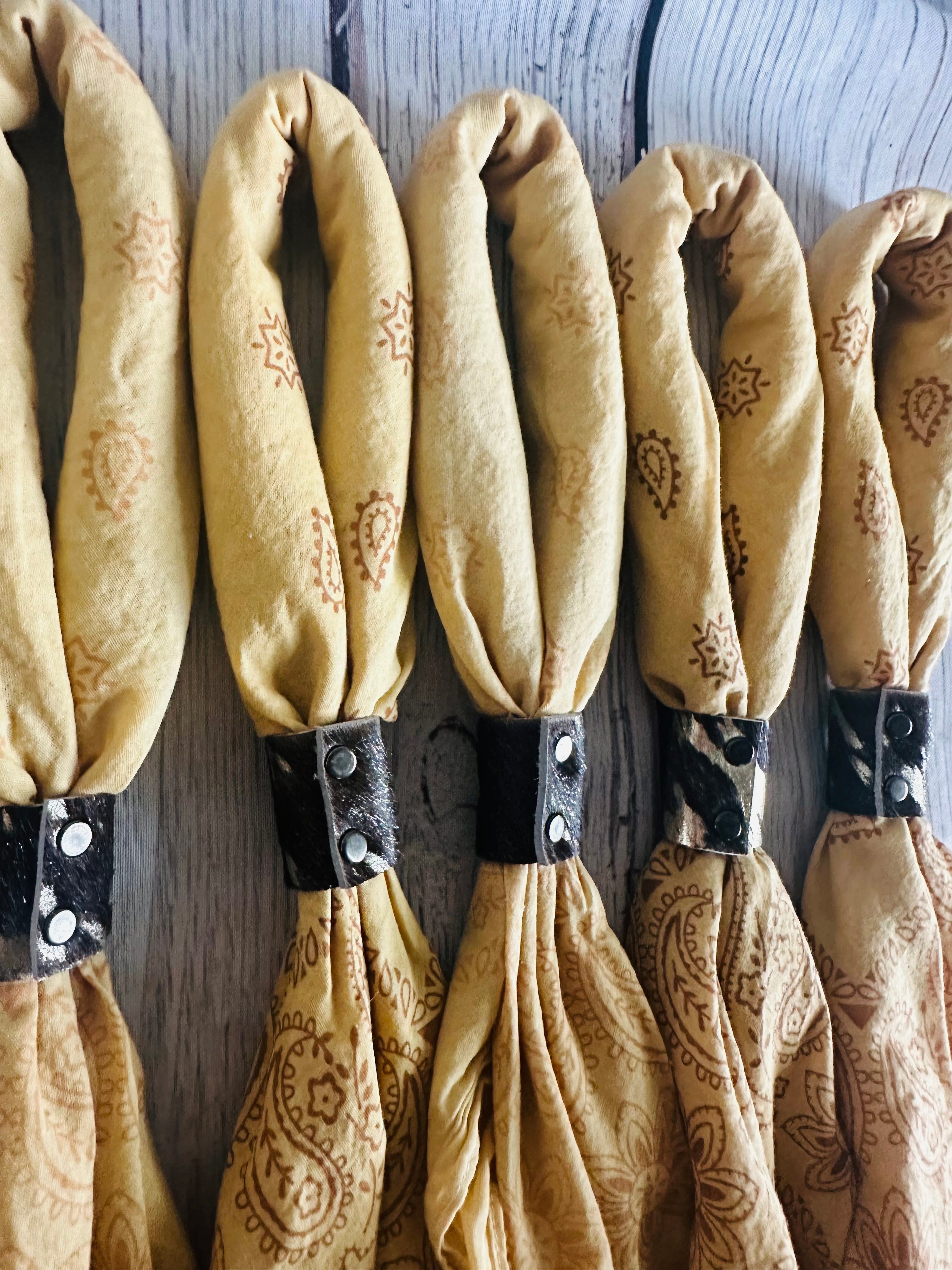 5 Mustard Bandanas