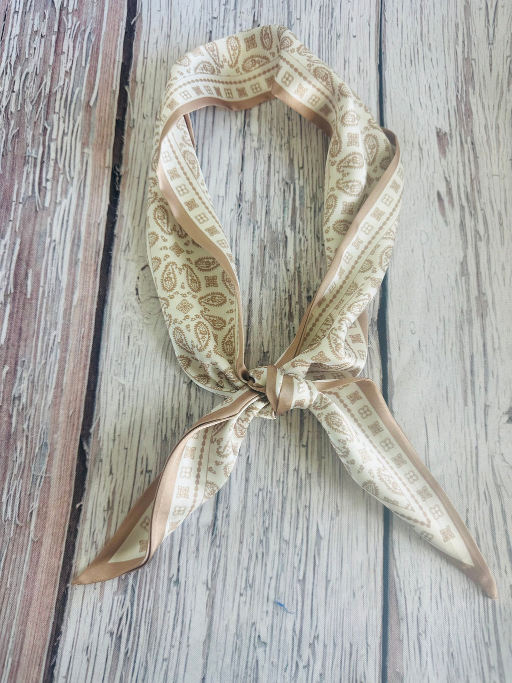 5 Beige Paisley Twillys
