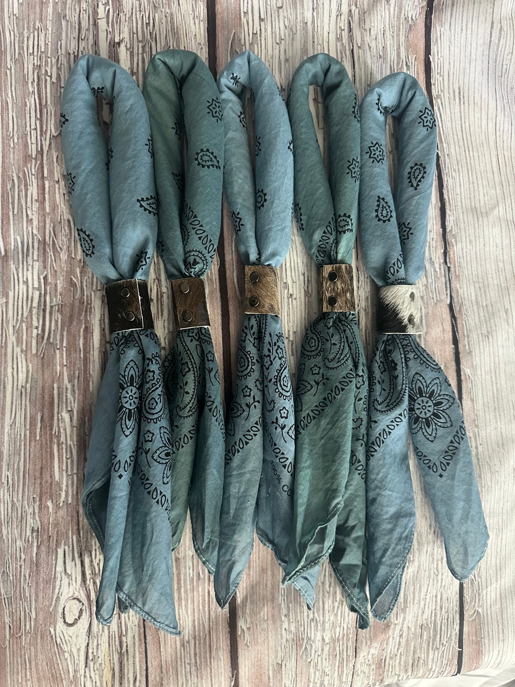 5- Teal Bandanas