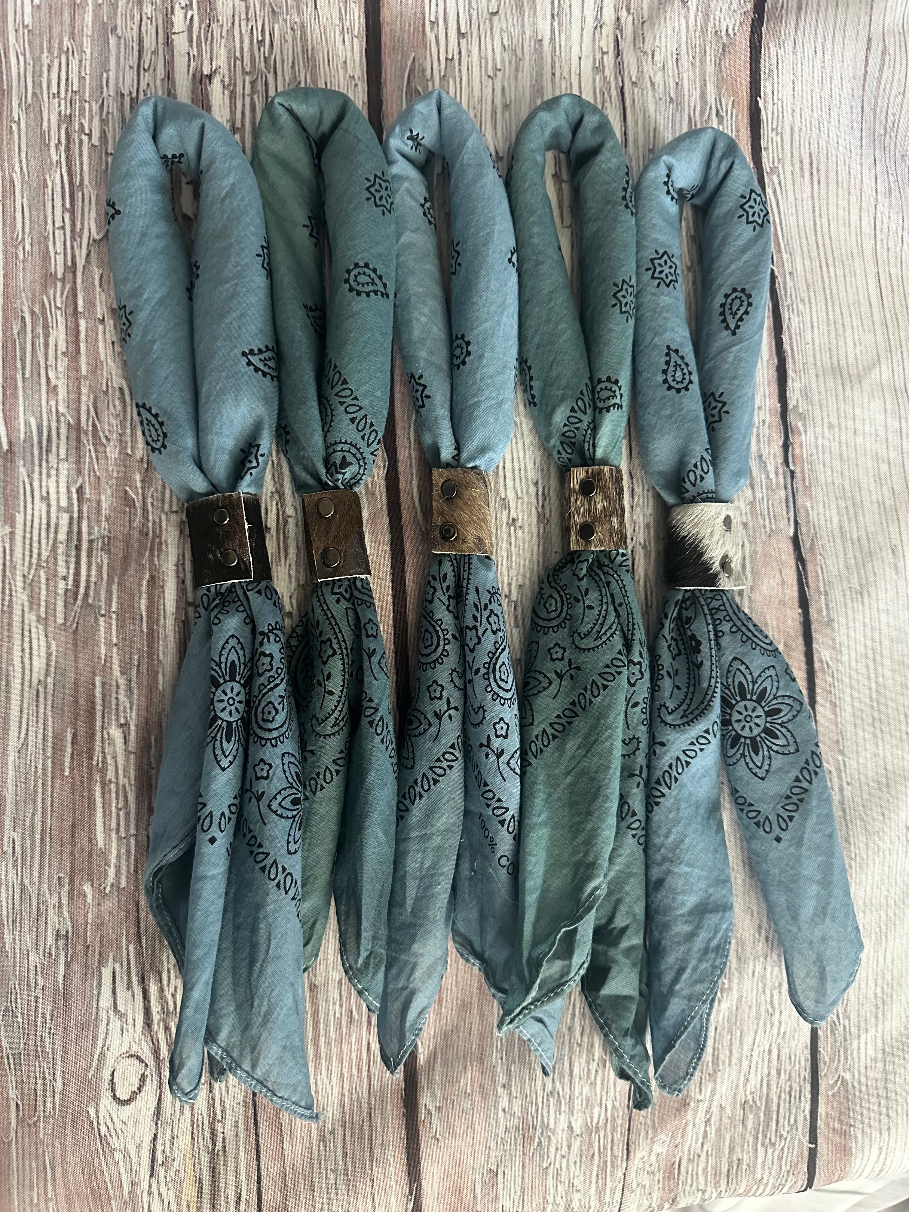 5- Teal Bandanas