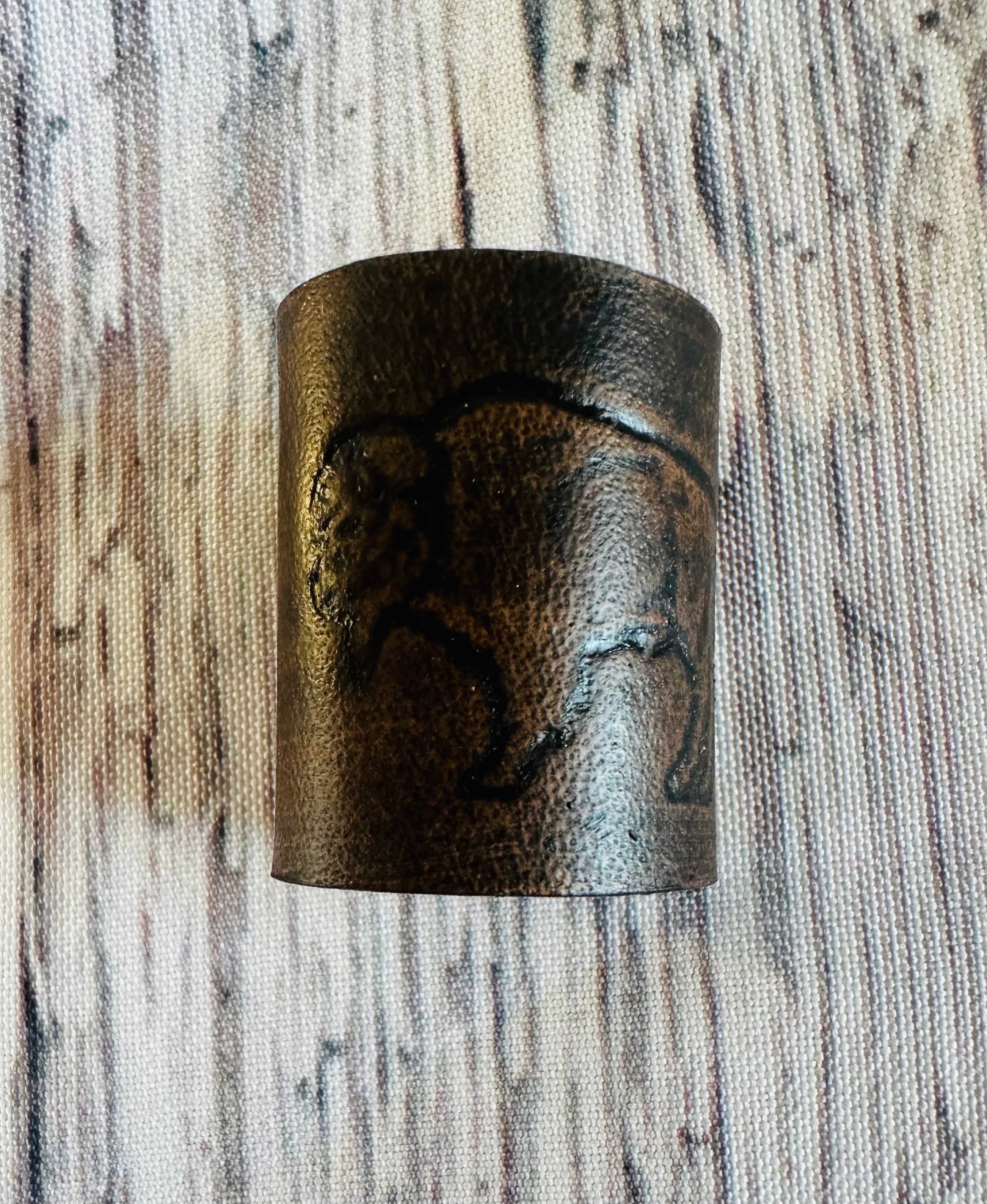 5 Stamped Leather Bandana Slide