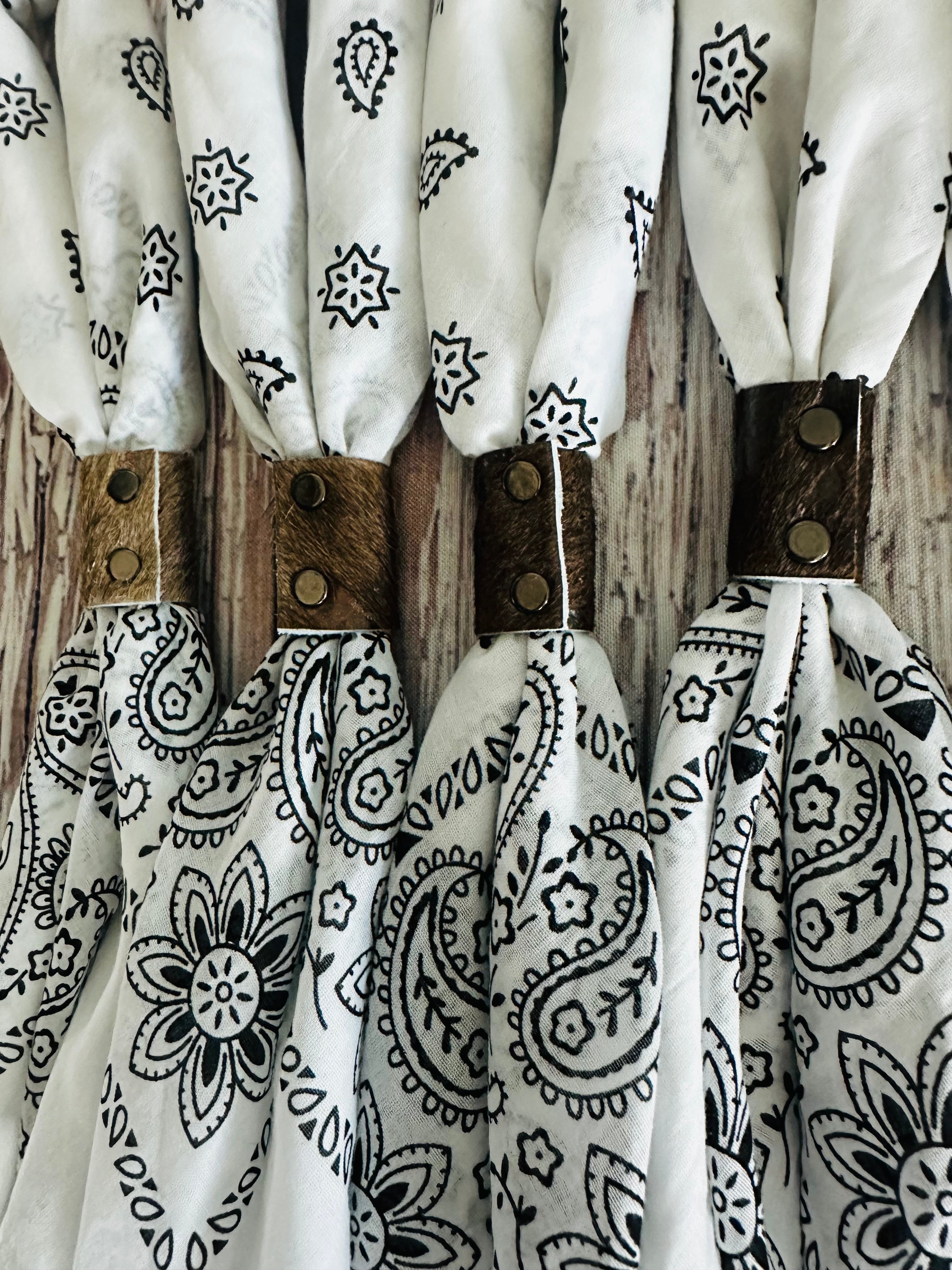 5- Classic White Bandanas