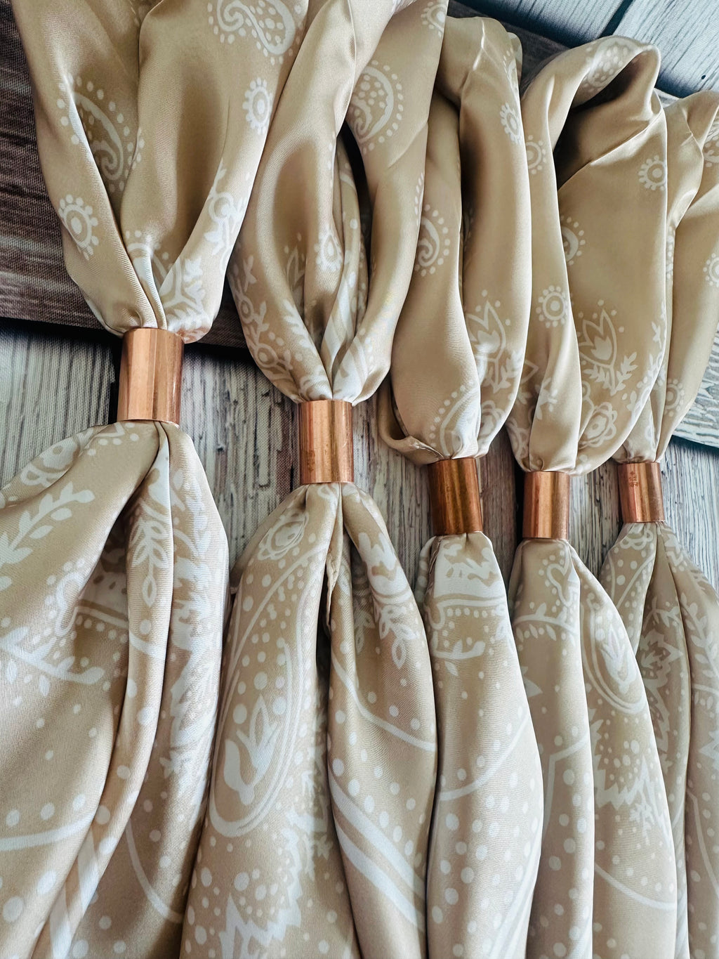Champagne Paisley Wild Rags