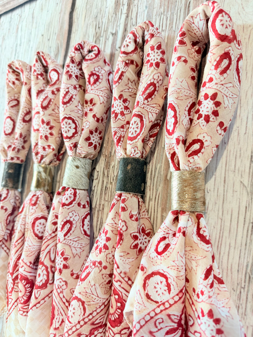 5-Maroon Block Print Bandana