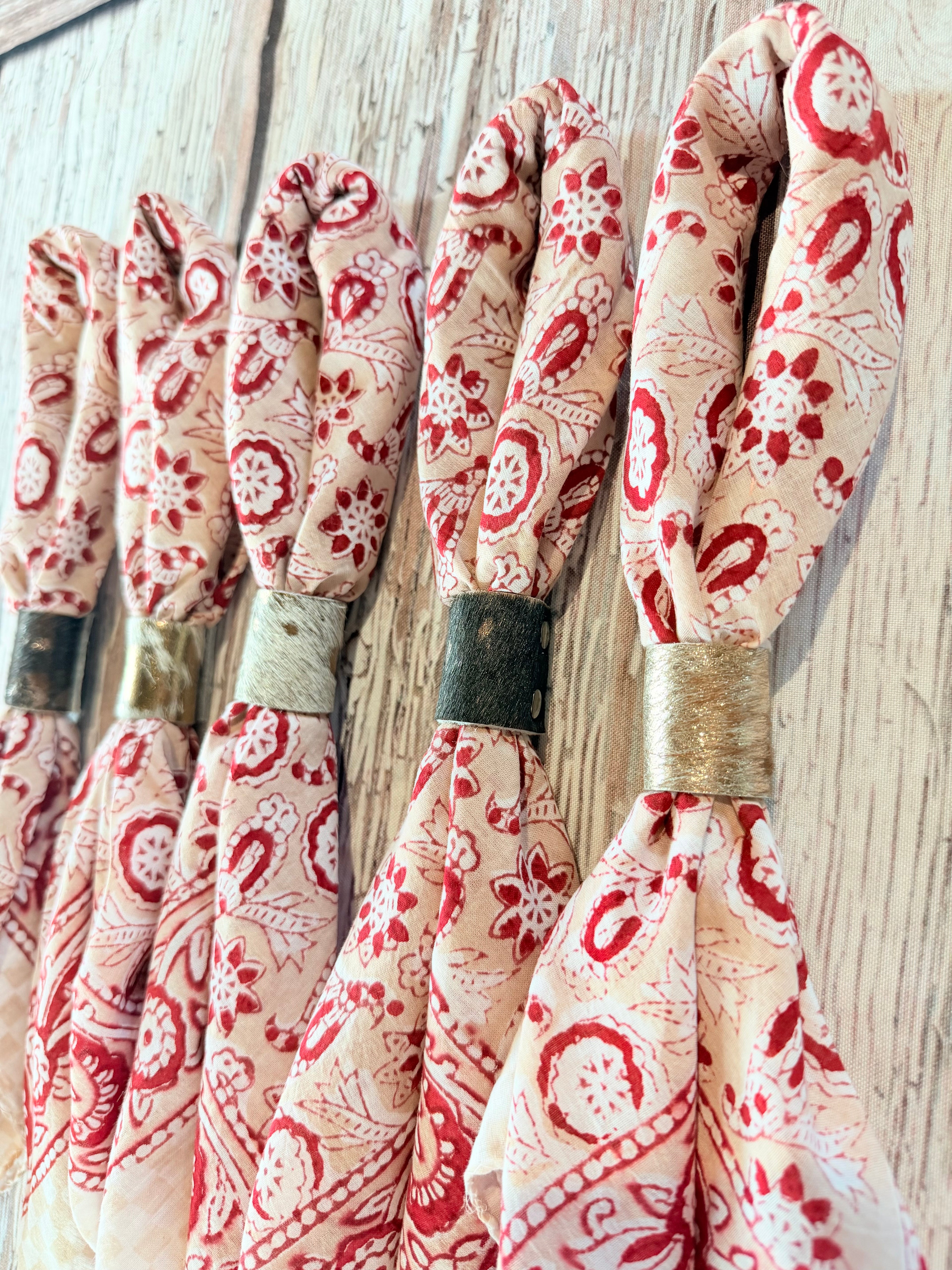 5-Maroon Block Print Bandana