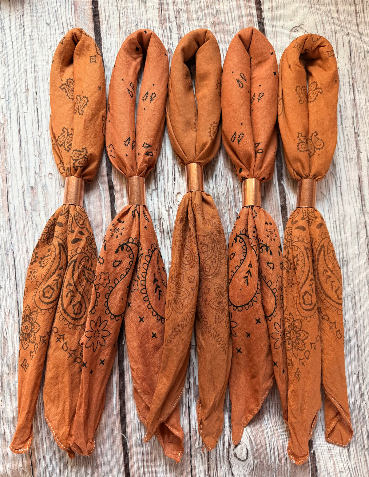 5- Burnt Orange Bandanas