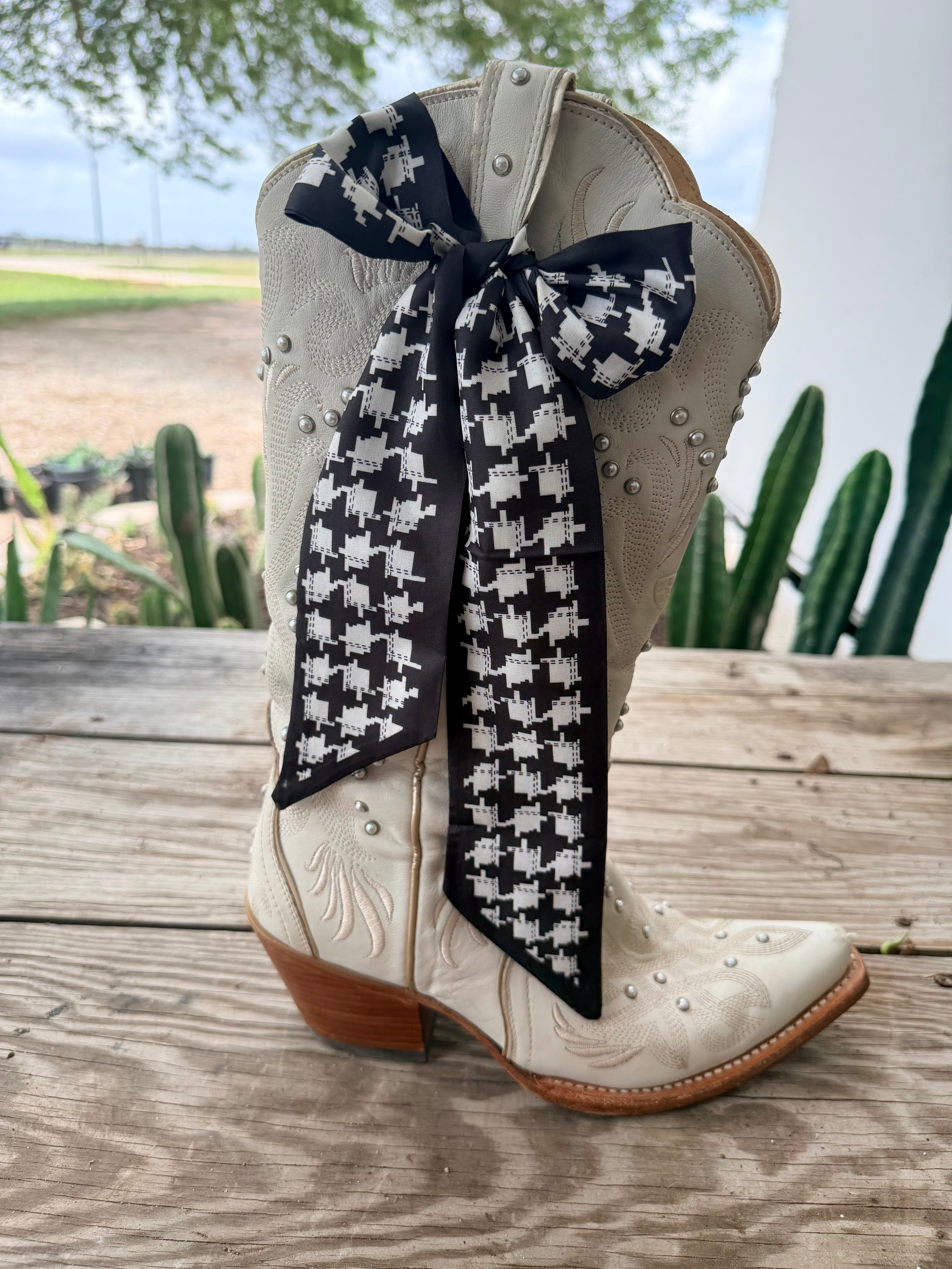 Boot Twilly - Black and White Houndstooth