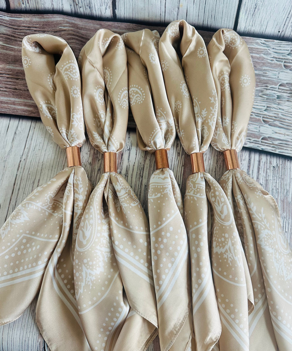 Champagne Paisley Wild Rags
