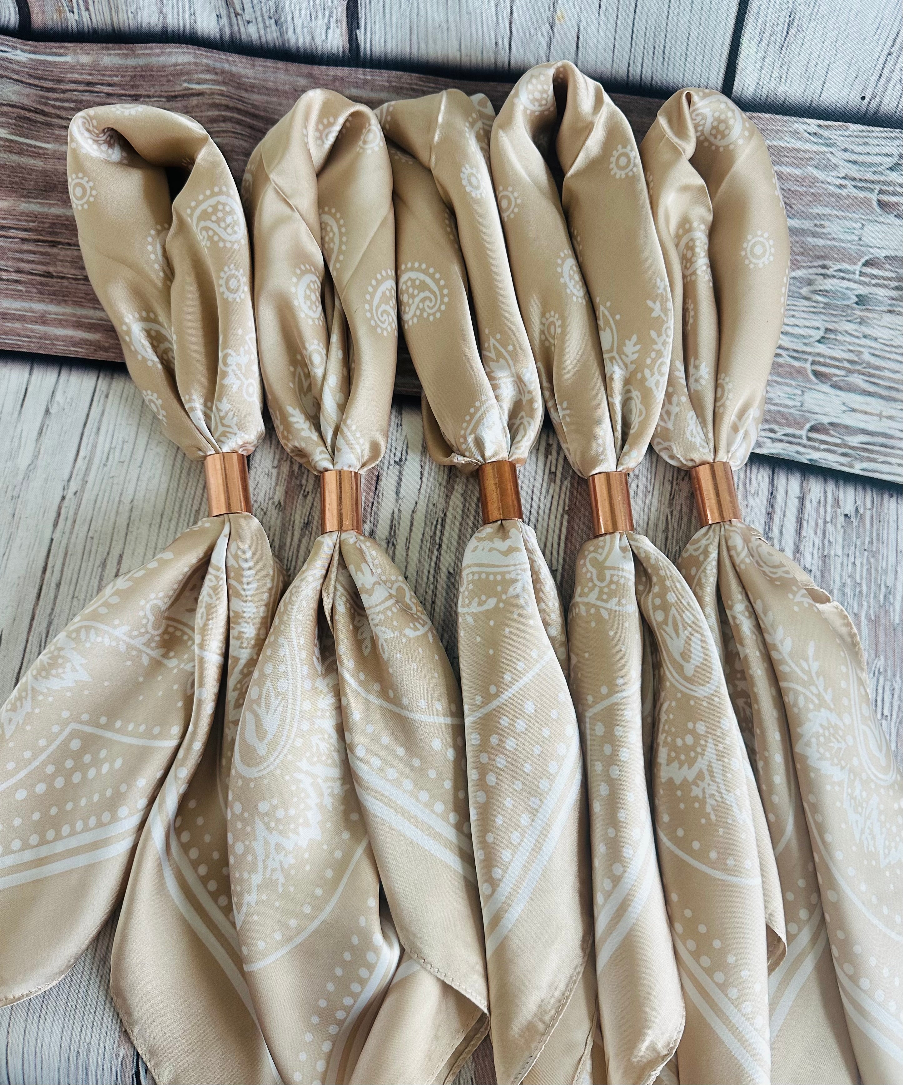 Champagne Paisley Wild Rags
