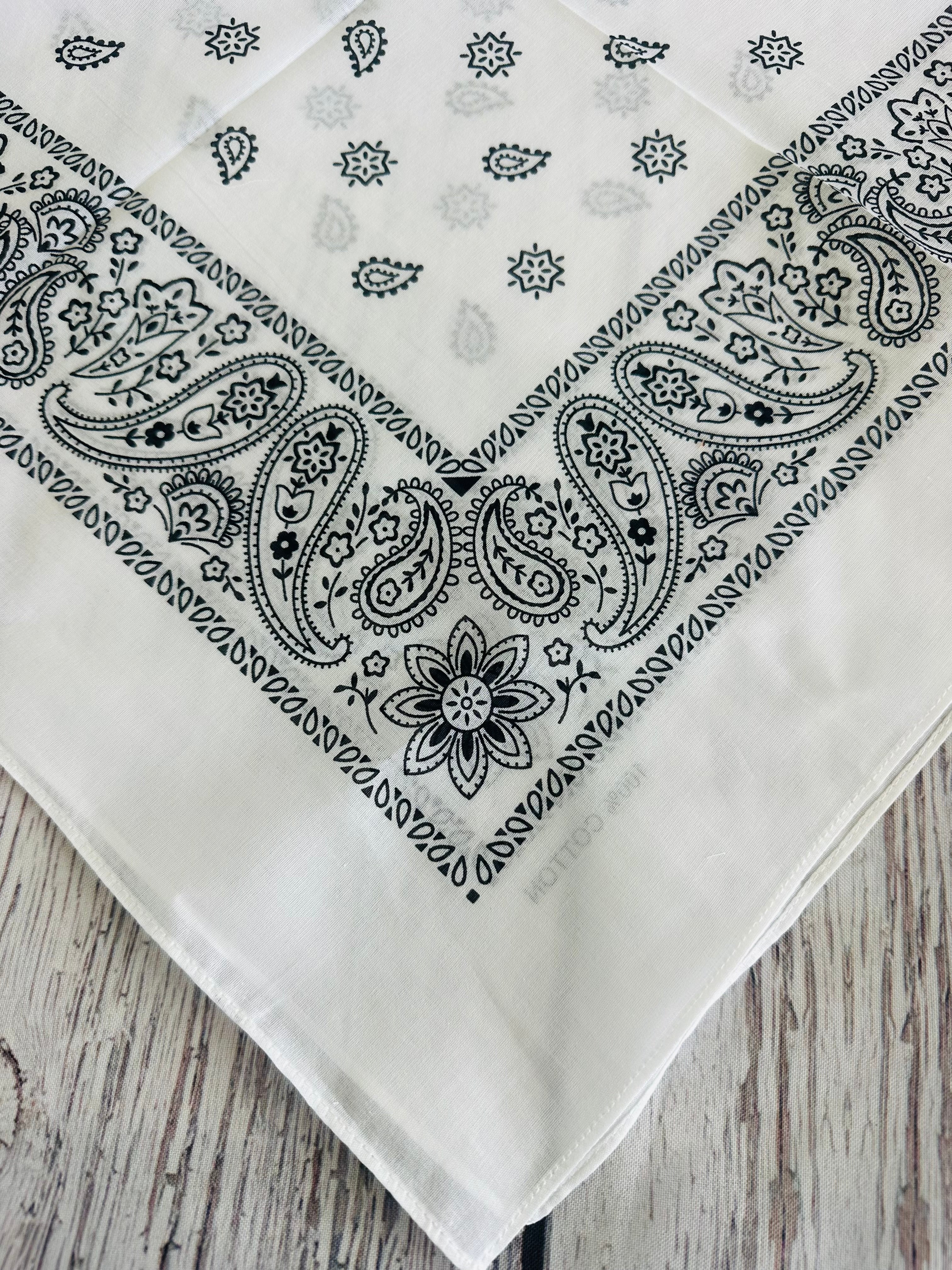 5- Classic White Bandanas