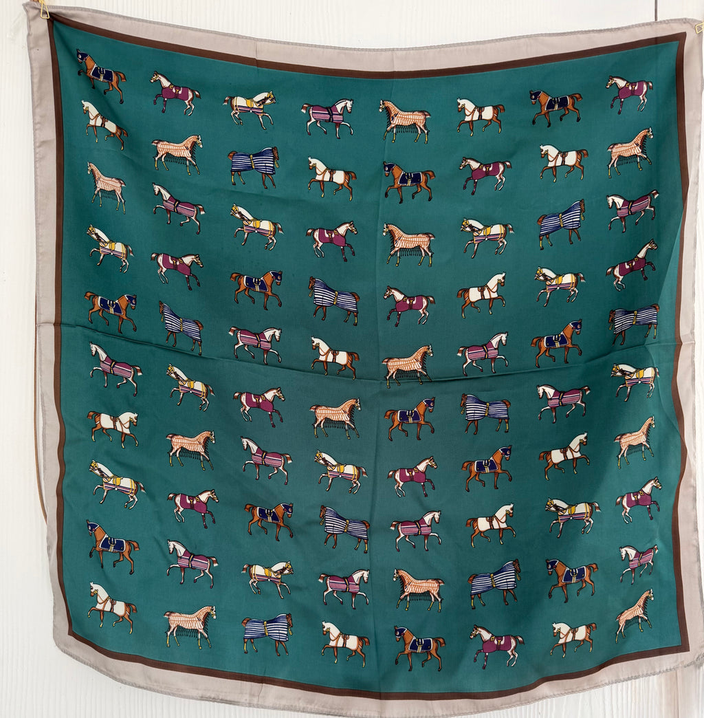 Wild Rag - Emerald Horse Print