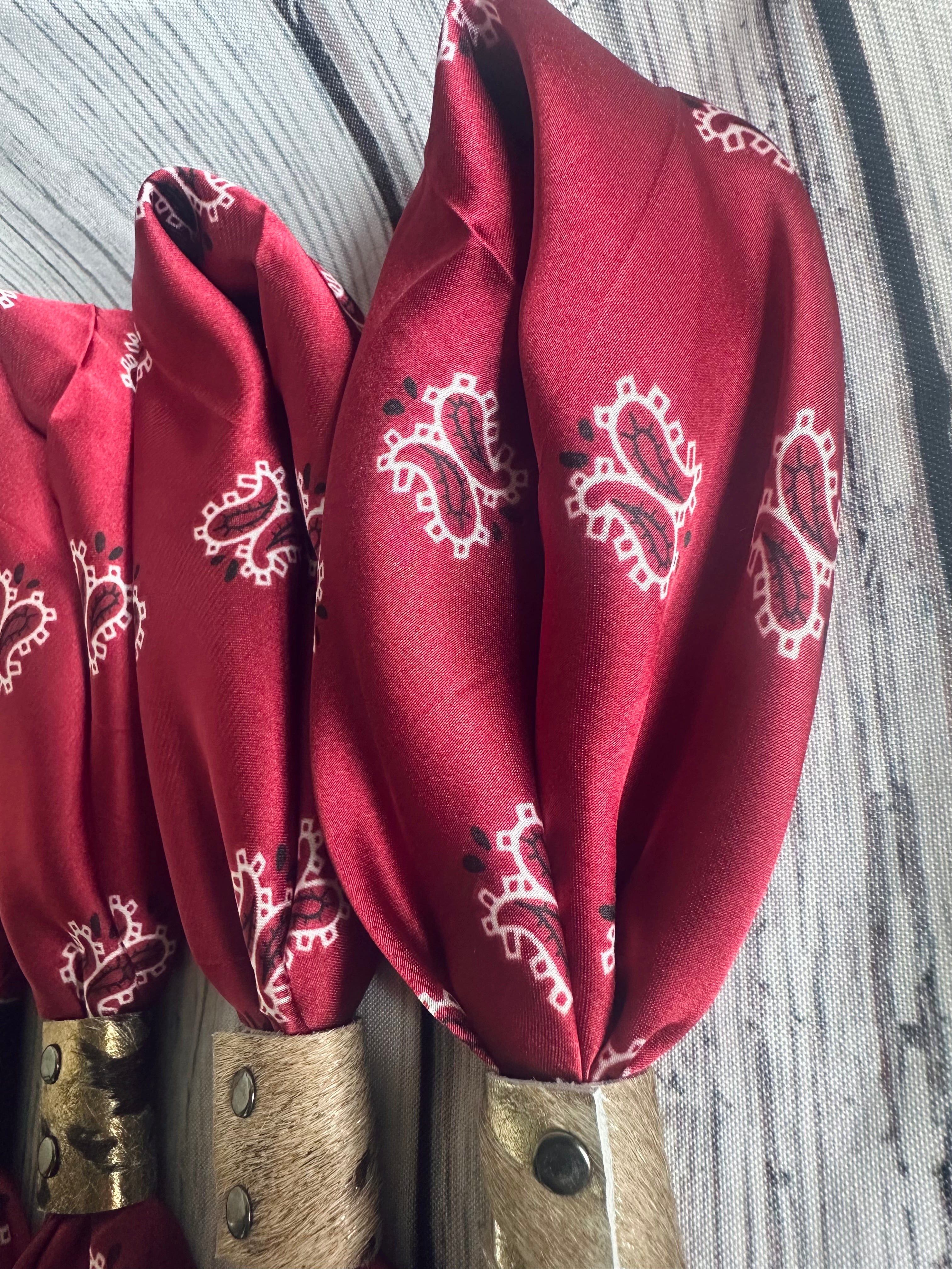 Maroon Paisley Wild Rags