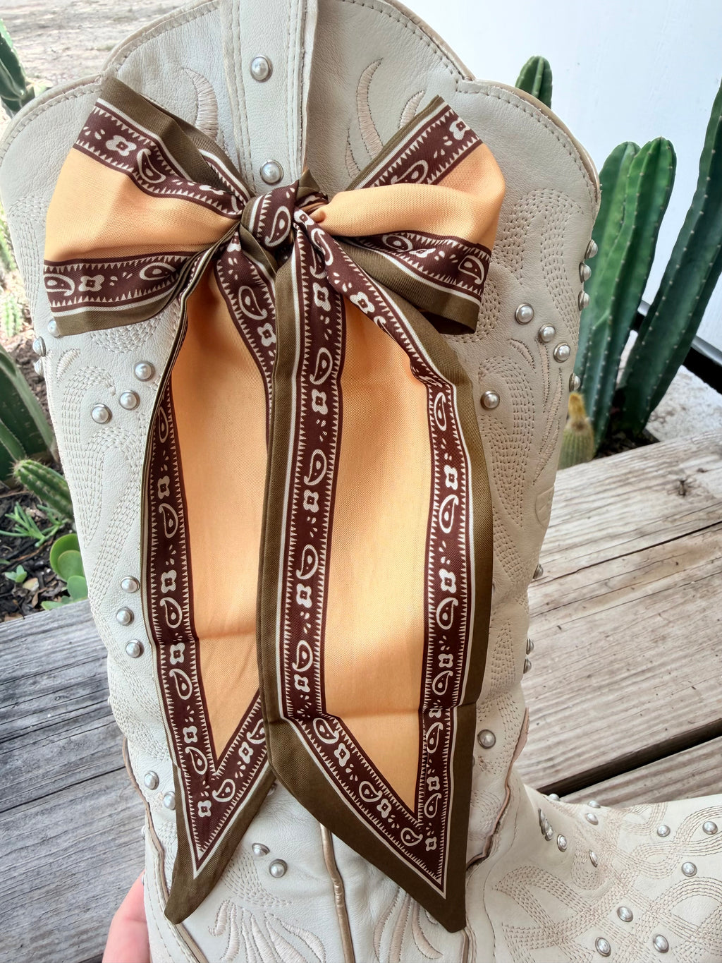 Boot Twilly - Orange Paisley Trim