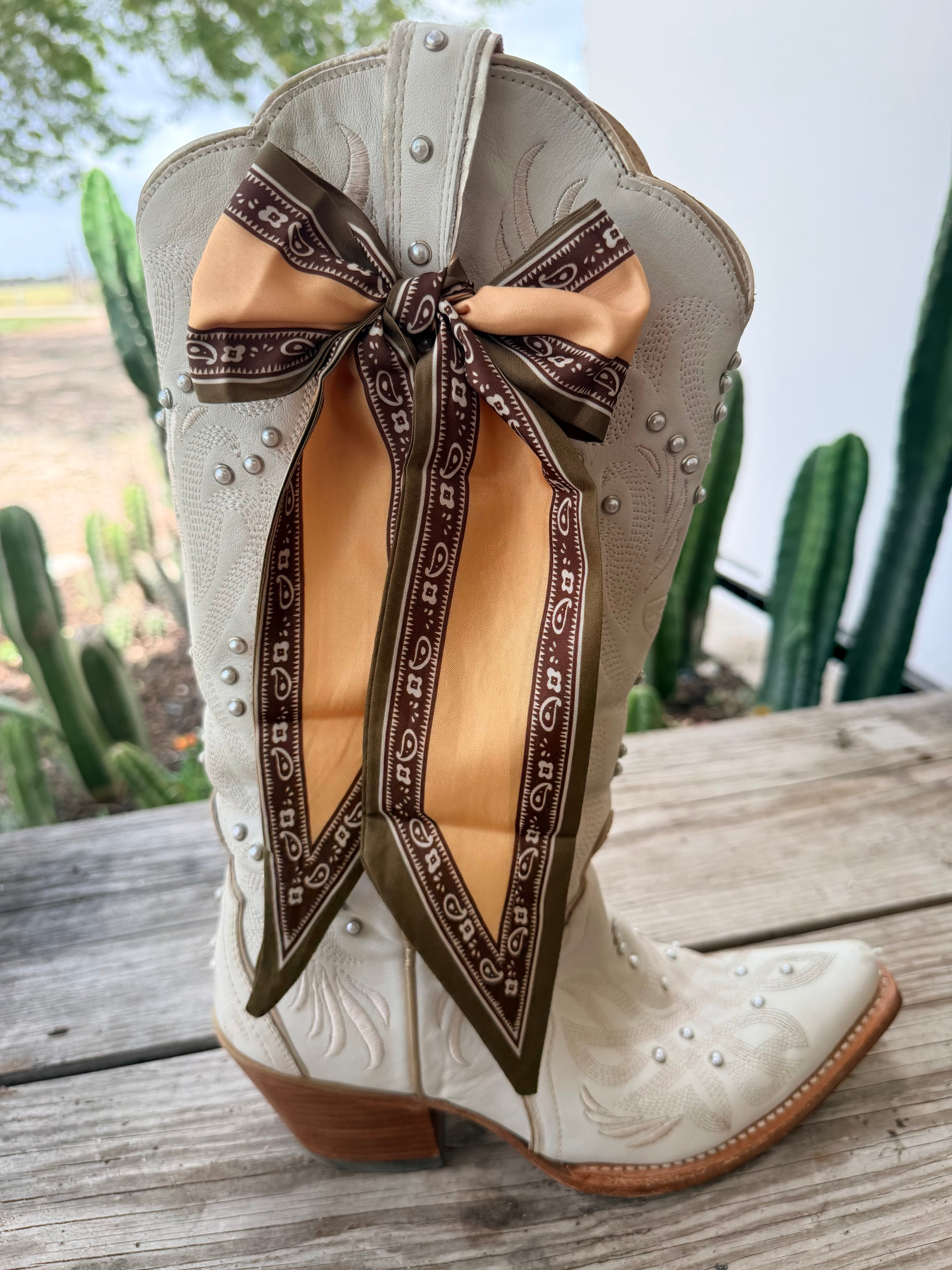 Boot Twilly - Orange Paisley Trim